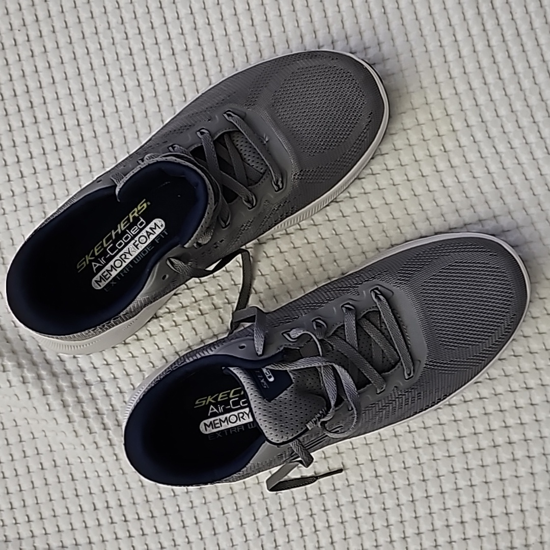 Skechers Equalizer 5.0 - Men Running Shoes Gray/Navy, Size 10.5